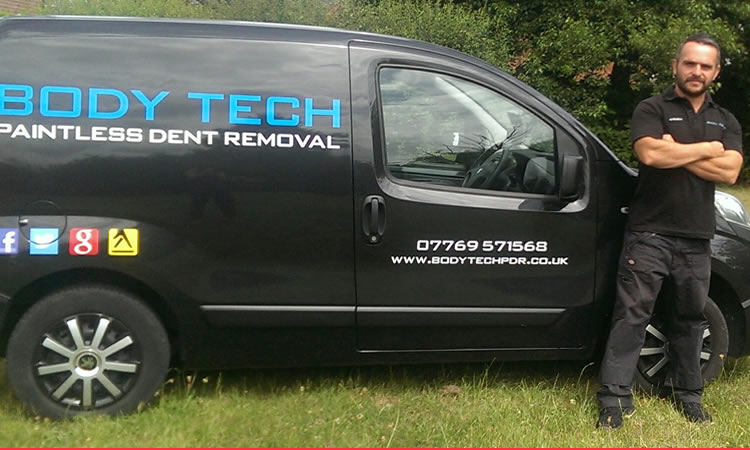 Body Tech Mobile Dent Removal Van and Technician
